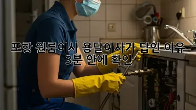 포항 원룸이사, 용달이사가 답인 이유 🚚💨 (3분 안에 확인!)